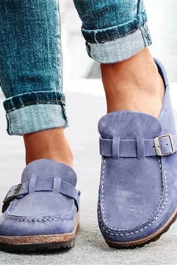 Casual Comfy Leather Slip On Sandals