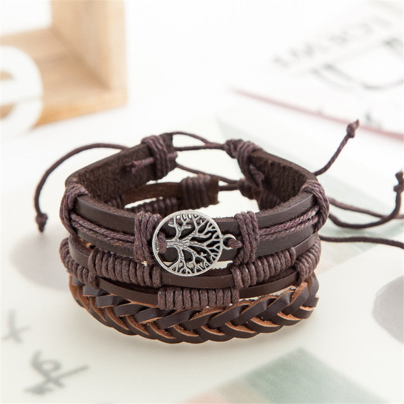 Peace Tree Of Life Cross Multi-layer All-match Bracelet