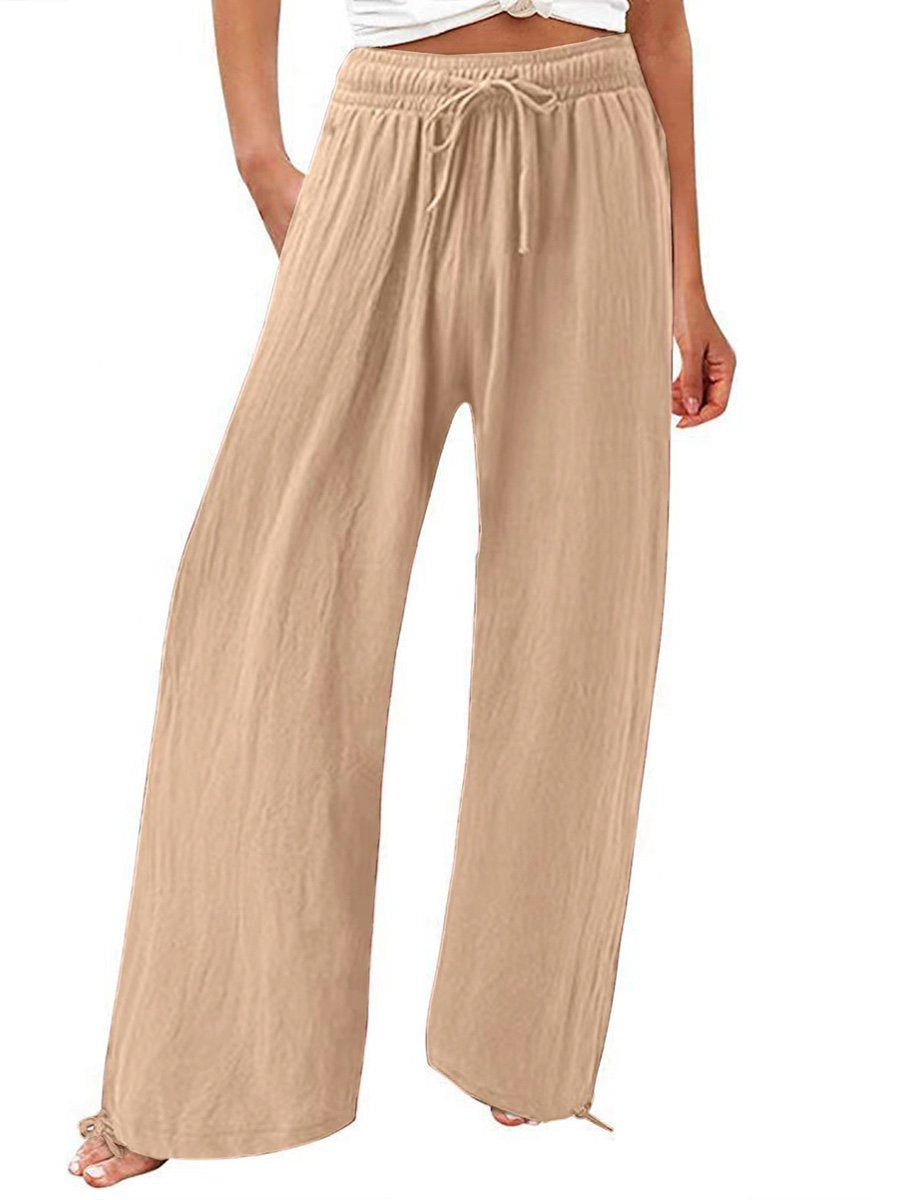 Women's Cotton And Linen Wide Leg Casual Pants