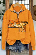 Game Day Tennessee Vols Map Print Zip-Up Sweatshirt