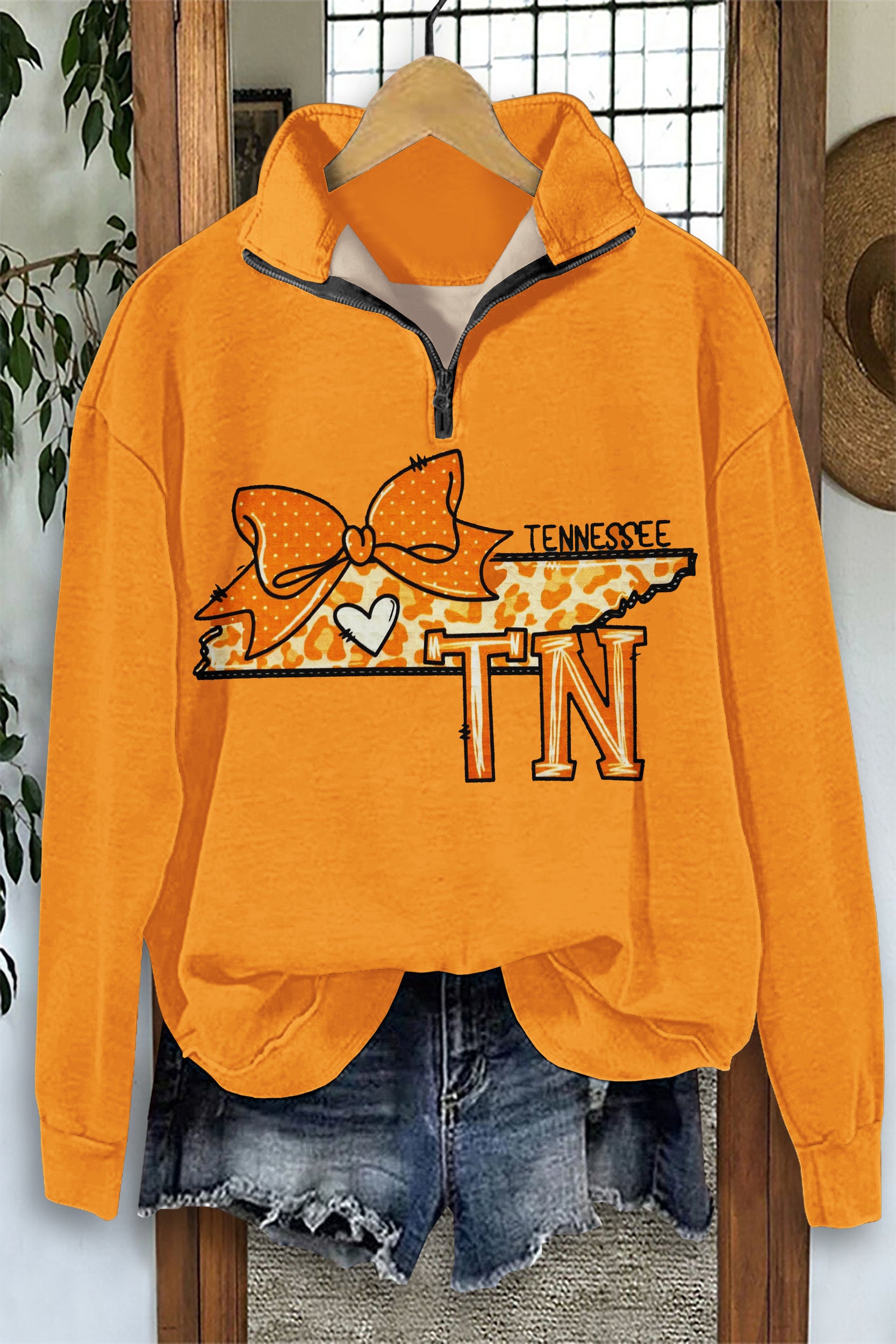 Game Day Tennessee Vols Map Print Zip-Up Sweatshirt