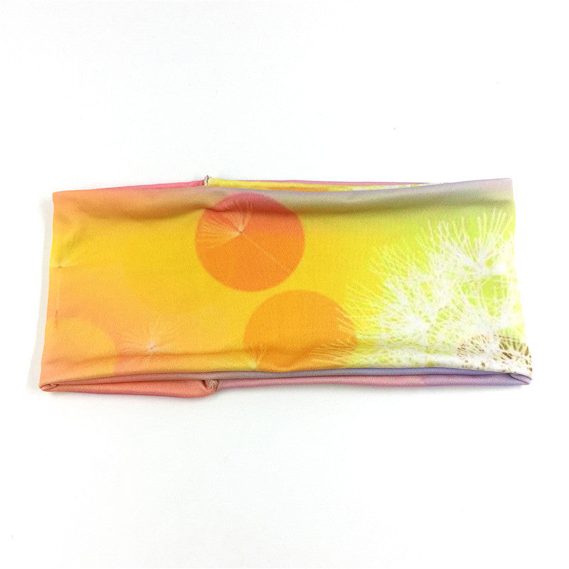 Dandelion With Tie-dyed Gradient Sports Hair Band