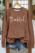 Simple Thanksgiving Print Sweatshirt