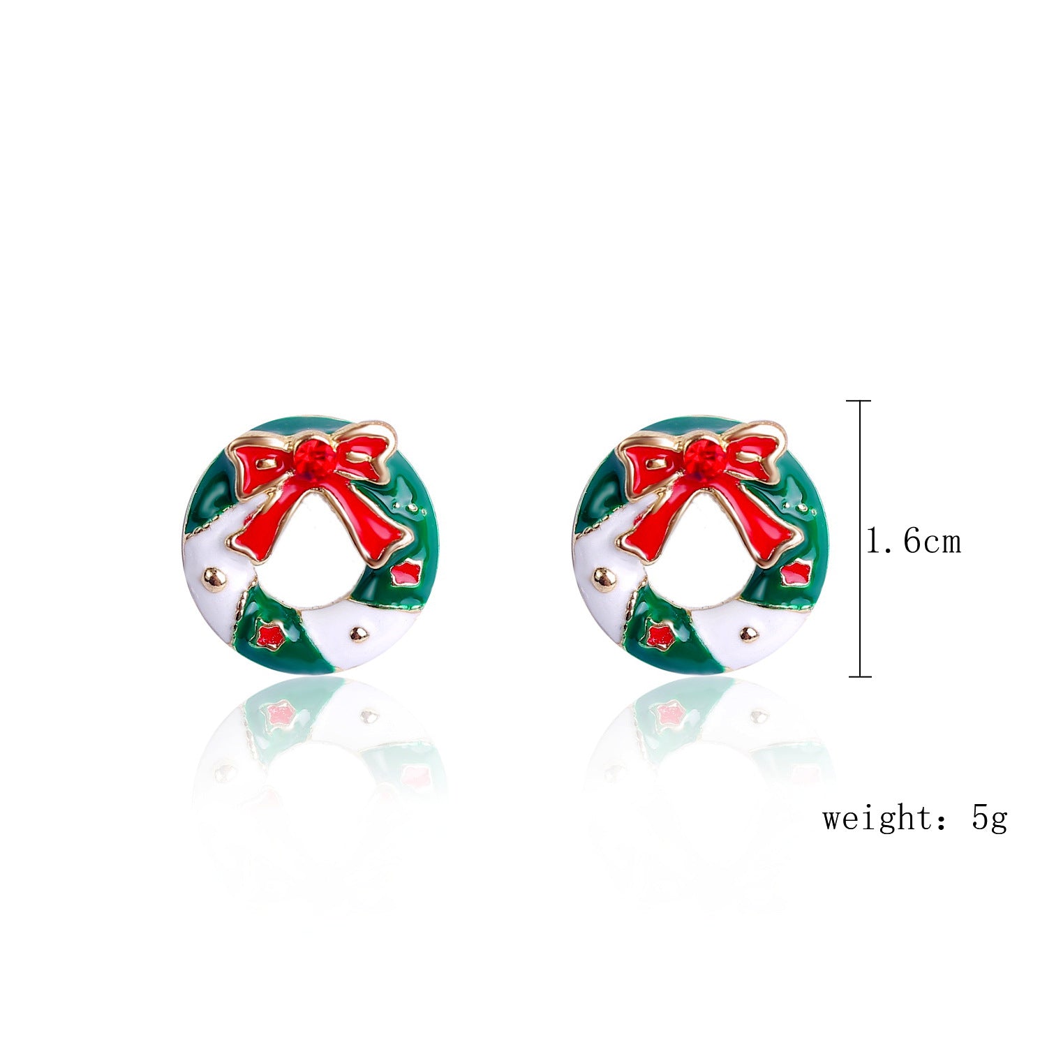Snowflake Christmas Tree Earrings