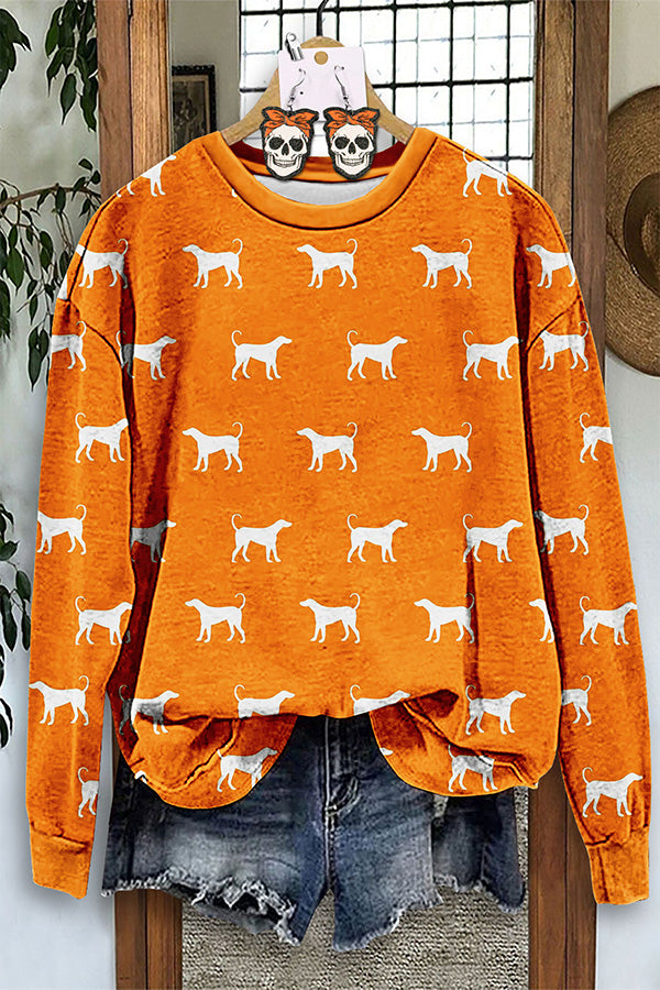 Tennessee Hound Dog Print Sweatshirt
