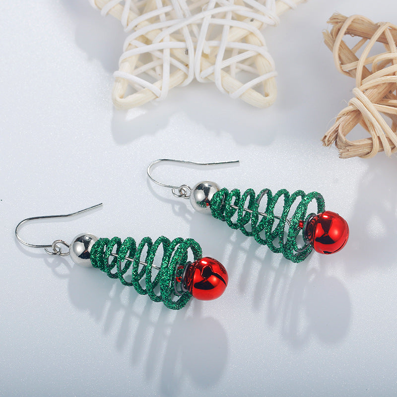 Christmas Creative Ornaments Tree Earrings