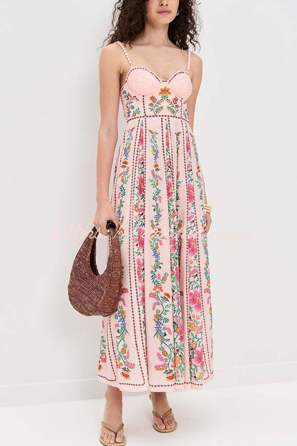 Elena – Romantic Sweetheart Maxi Dress