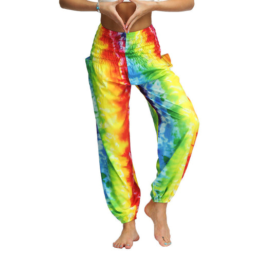 Bohemian Style Tie-dye Cozy Casual Pants