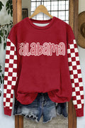 Game Day Red and White Checkerboard Sweatshirt