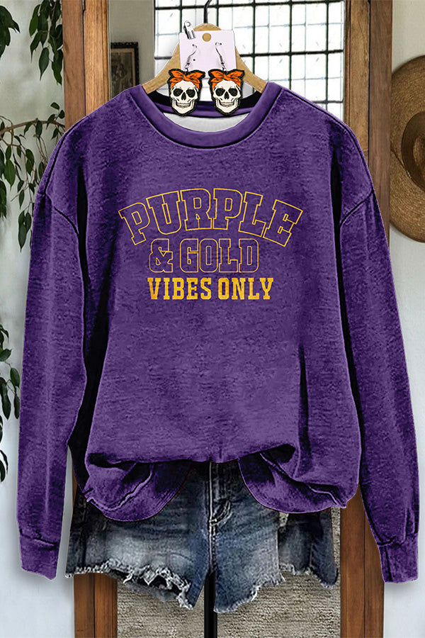 High School Football Team Purple Sweatshirt