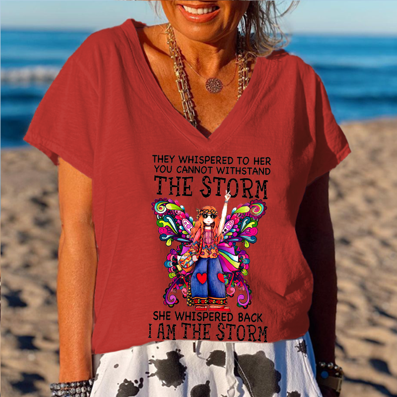 She Whispered Back I Am The Storm Butterfly Graphic Tees