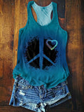 Women's Hippie Art Print Tank Top