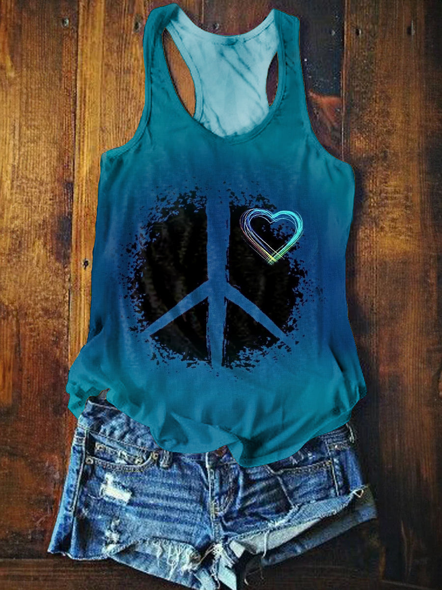 Women's Hippie Art Print Tank Top