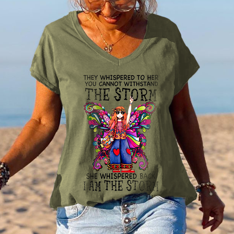 She Whispered Back I Am The Storm Butterfly Graphic Tees