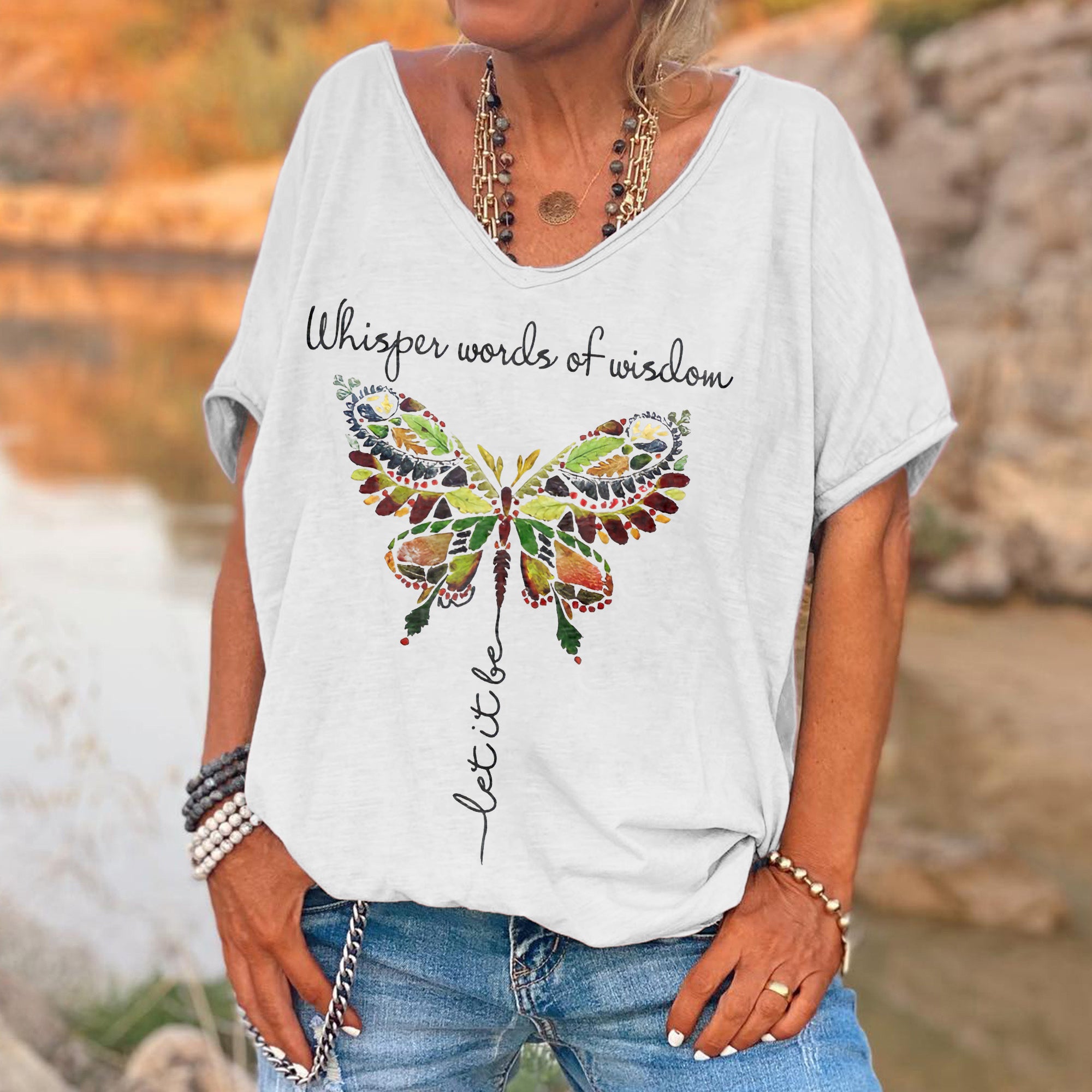 Custompupshirt Whisper Words Of Wisdom Butterfly Printed Graphic Tees