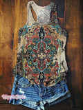 Women's Vintage Print Tank Top