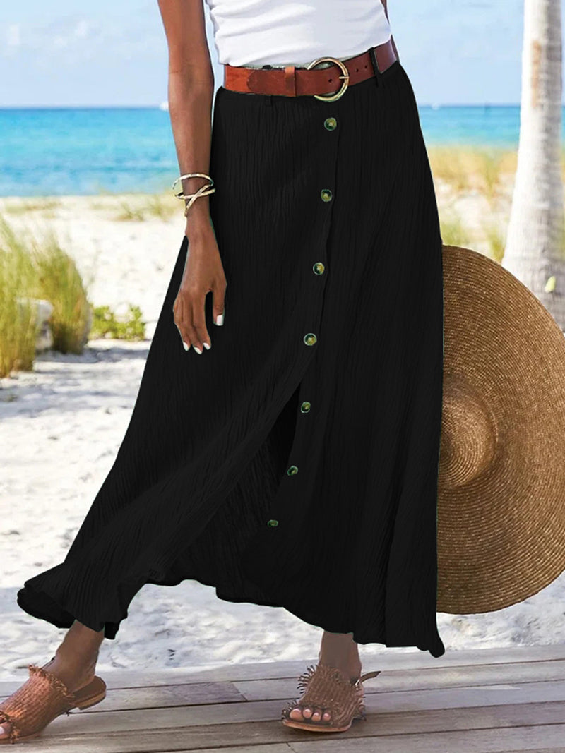 Women's Cotton Linen A-line Skirt