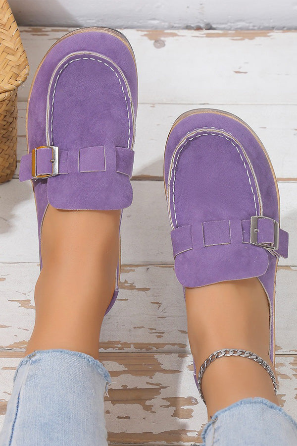 Casual Buckle Decoration Mule Sneakers