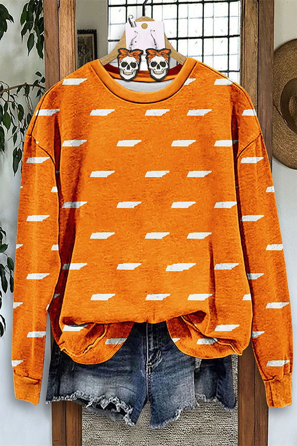Tennessee Orange Graphic Print Sweatshirt