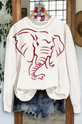 Game Day Red and White Elephant Sweatshirt