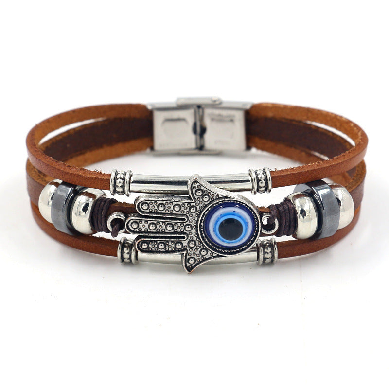 Bohemian-Style Bracelet Blue Eye Clear Beaded Bracelet Fashion Bracelet