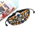 Bohemian-Retro Multi-layer Beaded Female Ethnic Cowhide Braided Bracelet