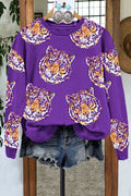 Tiger Contrast Print Sweatshirt