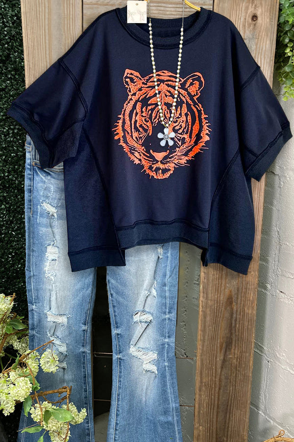 Tiger Print Game Day Sweatshirt