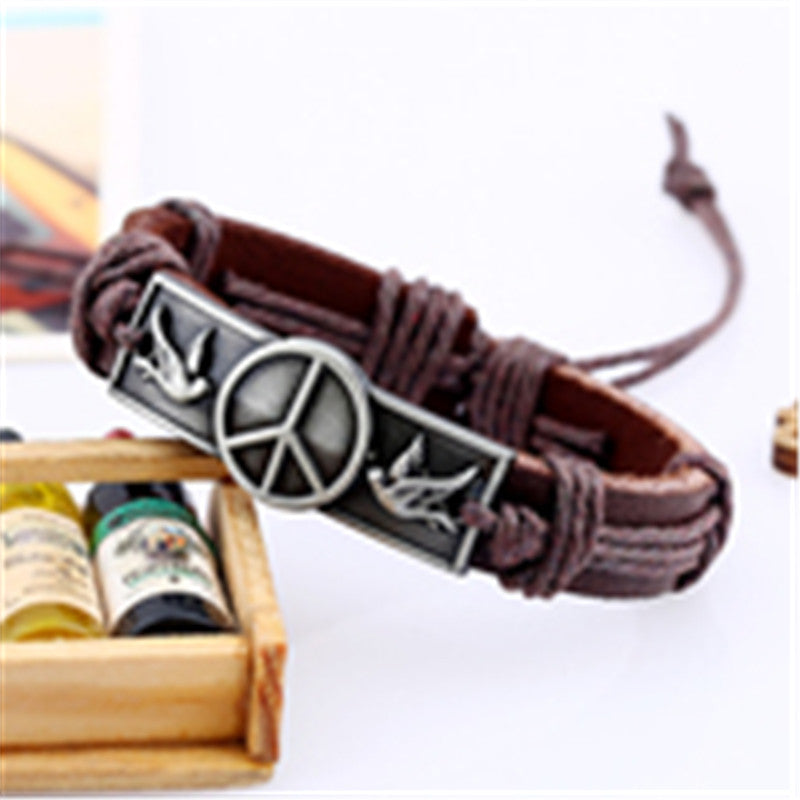 Peace Pigeon Vintage Adjustable Casual Bracelet