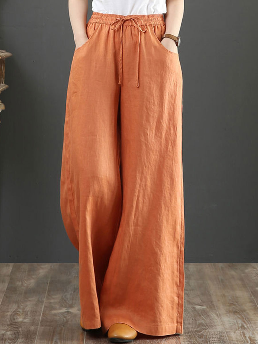 Literary Cotton Linen Women's  Loose Pants