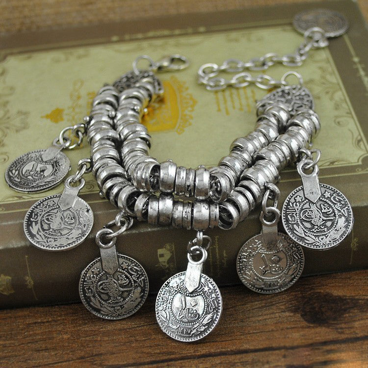 Bohemian Ancient Coin Vintage Anklets