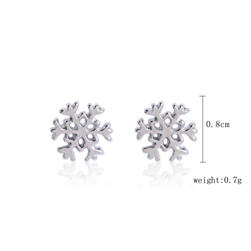 Snowflake Christmas Tree Earrings