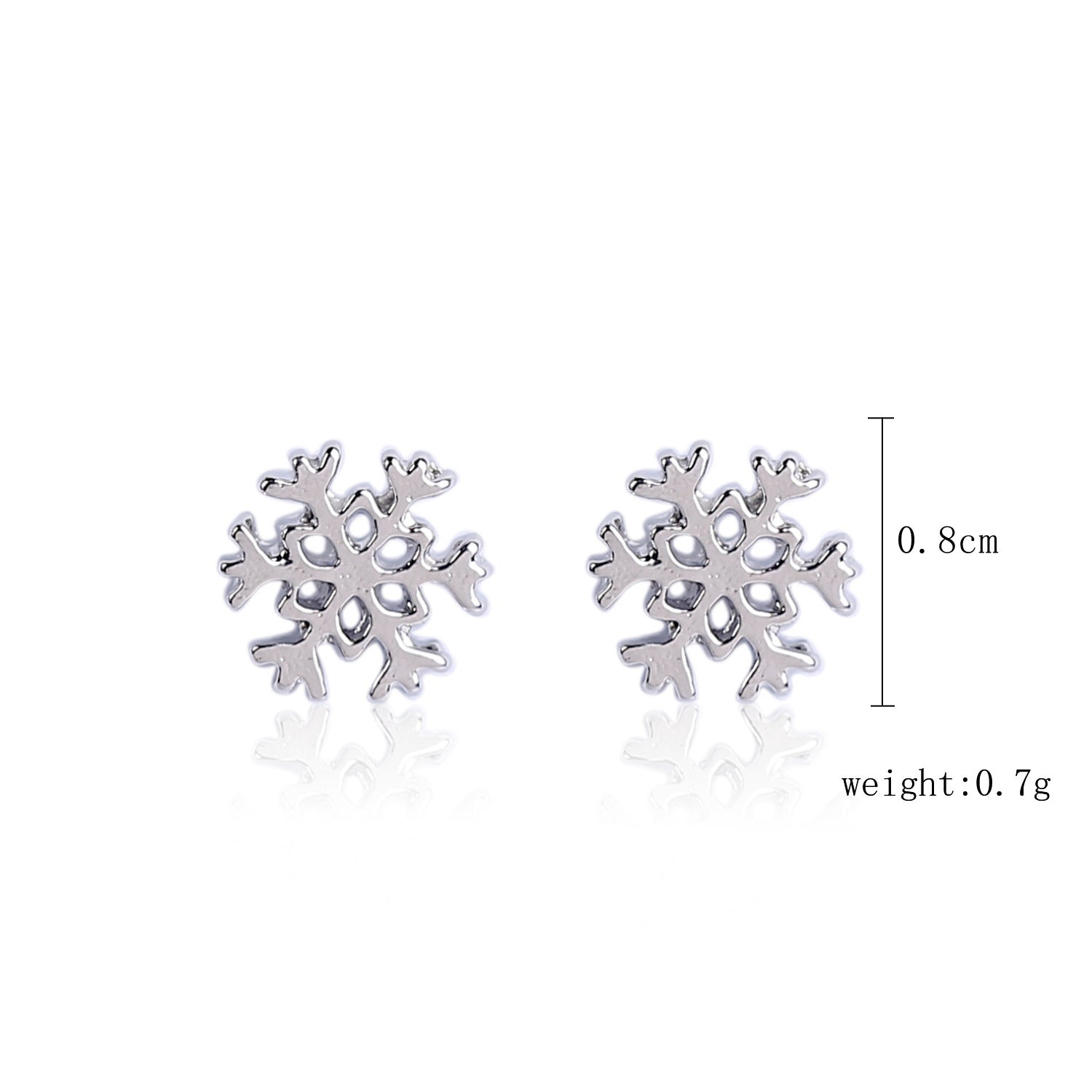 Snowflake Christmas Tree Earrings