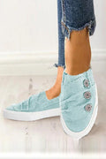 Vintage Button Detailed Canvas Shoes