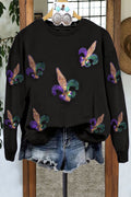Mardi Gras Sequined Sweatshirt